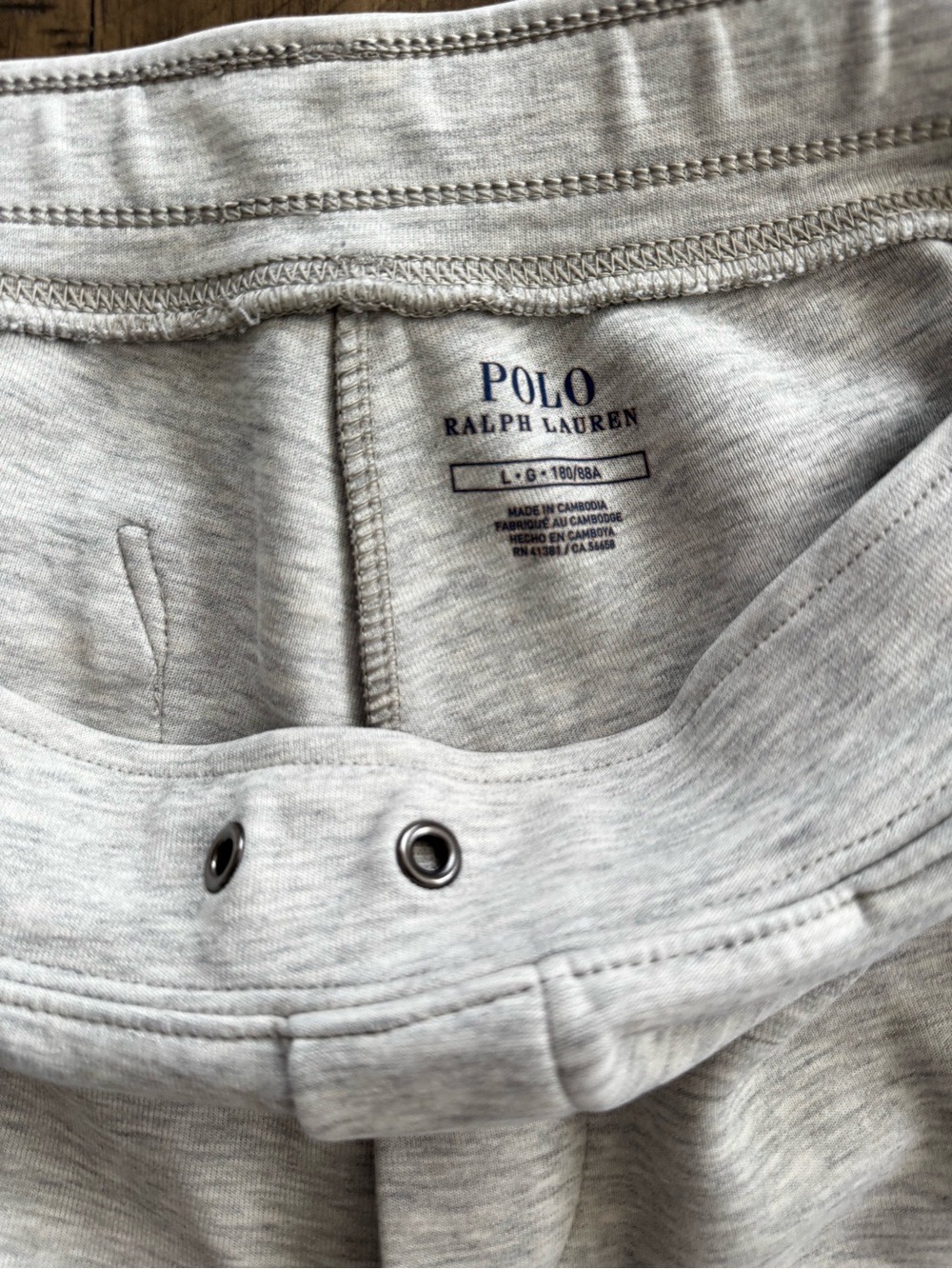 Polo by Ralph Lauren Heather Light Grey Drawstring Joggers - Picture 7 of 11